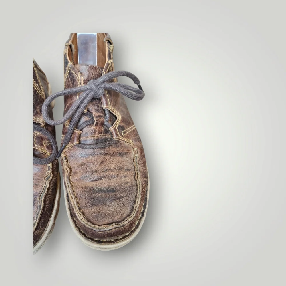 Tony Lama Lace Up Chukka Mens Brown Casual Boots TLC505 Estaganca tan Size 7.5